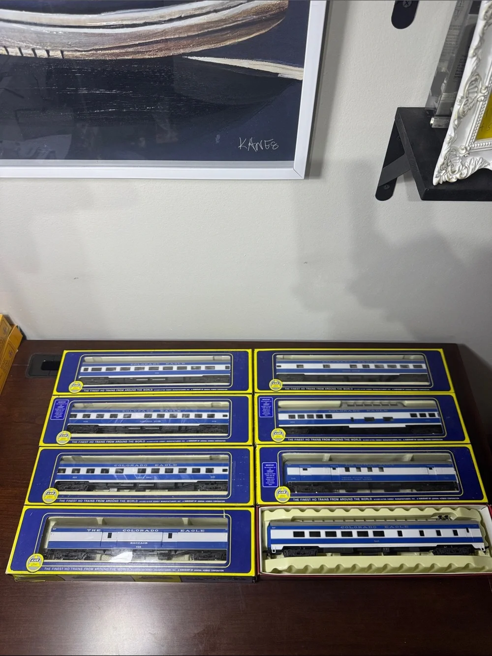 Rivarossi AHM The Colorado Eagle 1930’s HO 8 Constant Lighting Passenger Car Set